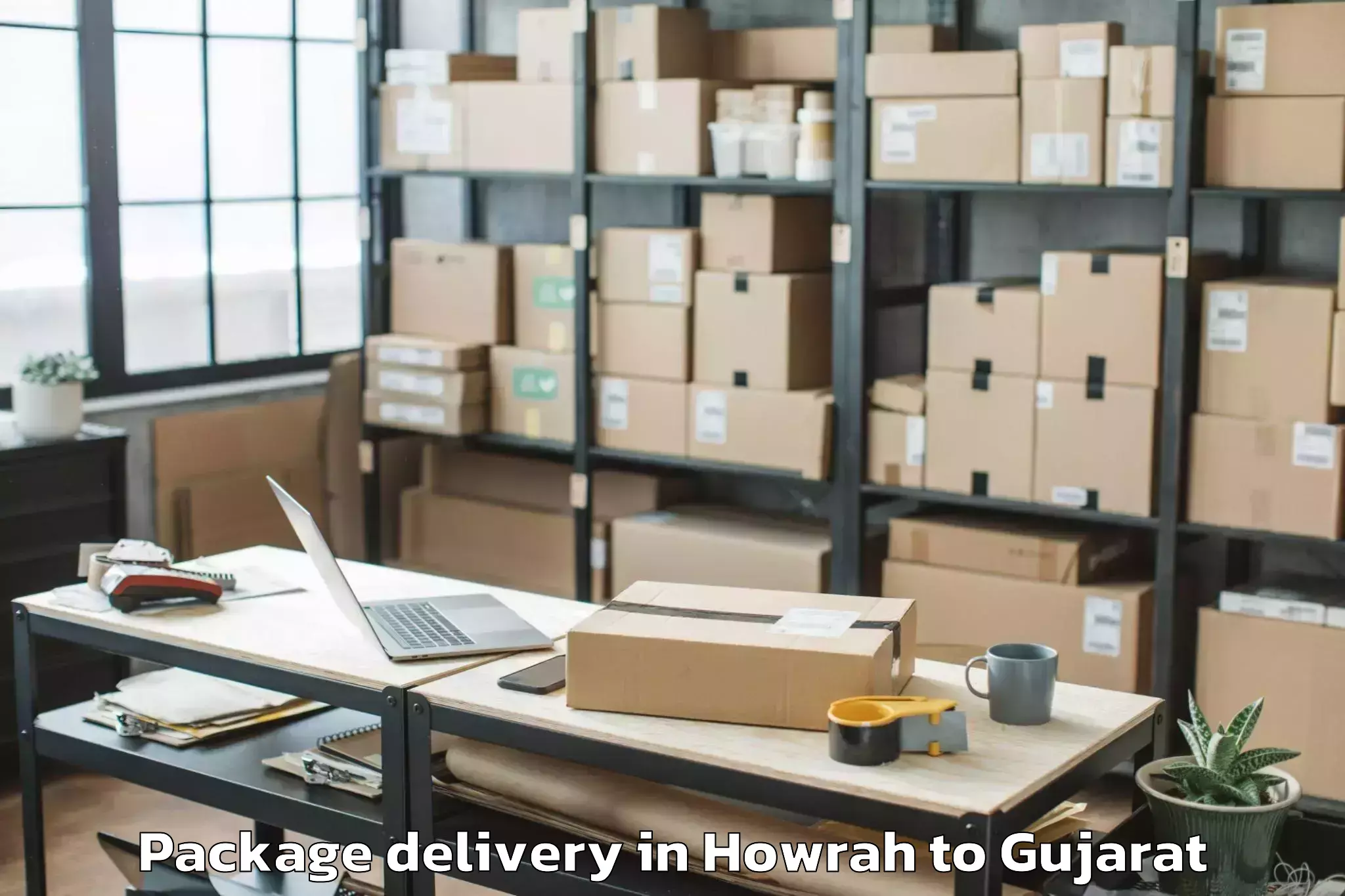 Professional Howrah to Kandla Package Delivery